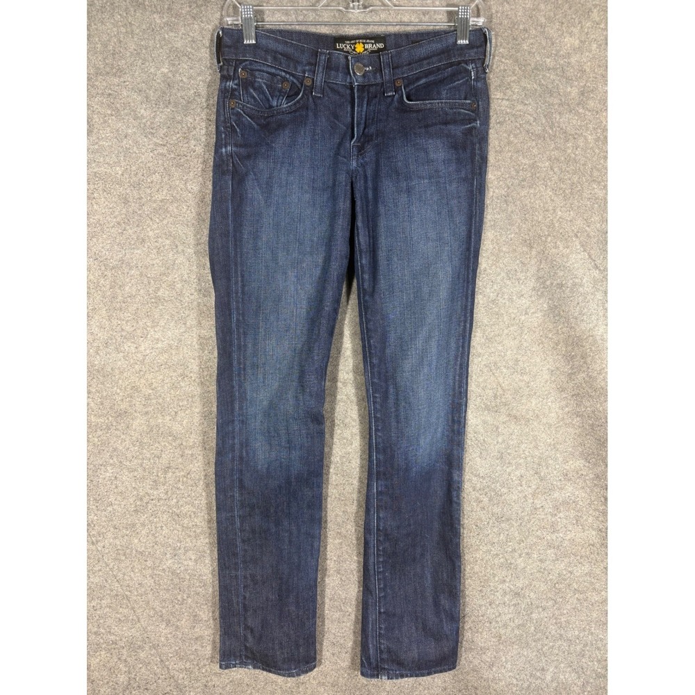 Lucky Brand Sweet‎ N Straight Jeans Womens 2/26 Dark Wash Blue Denim 7W10864